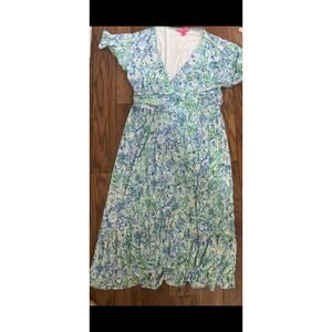 Lilly Pulitzer Juliet Ruffle Midi Dress Xl